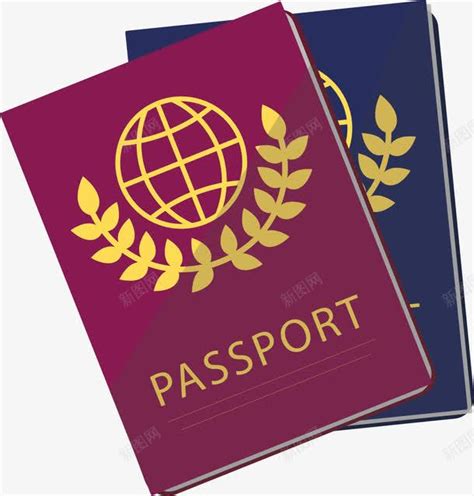 出国旅游两本护照矢量图png图片免费下载-素材7NJeWakVk-新图网