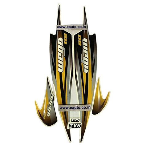 Graphics Sticker Set for TVS Wego 110 | Yellow | Vinyl Decal Set