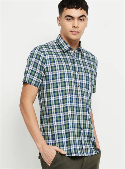 Buy Men Checked Regular Fit Smart Casual Shirt Online at just Rs. 899.0 ...