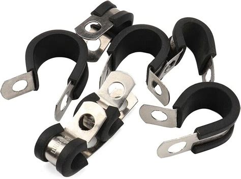 Buy Rubber Cushioned Insulated Clamps with Bolts, 304 Stainless Steel ...