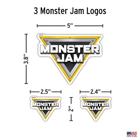 Buy Monster Jam Trucks Decal Pack - Set of 15 Monster Truck Stickers ...