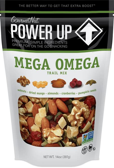 Power Up 14oz Mega Omega Trail Mix, Gluten Free, Vegan, and Non-GMO ...