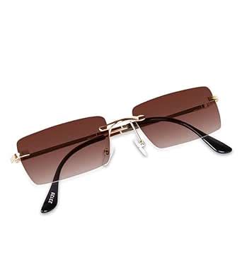 Buy Xenon Fashion Retro Rectangle Sunglasses Vintage Slim Metal Frame ...