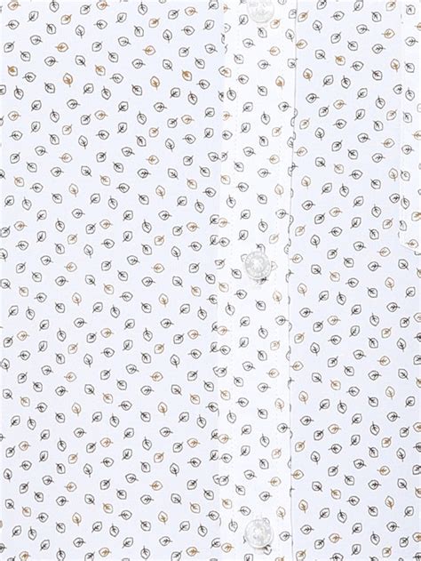 Park Avenue Men White Printed Slim Fit Polyester Blend Formal Shirt ...