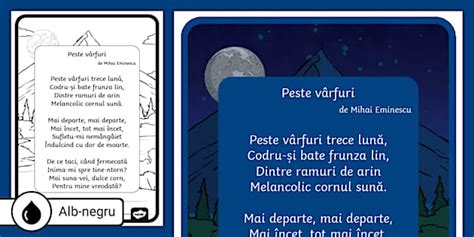 Poezii de Mihai Eminescu - Twinkl