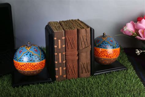 Handcrafted Globe Bookends - Unique Office Decor
