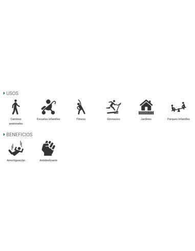 LOSETA DE CAUCHO GRANULADO PARA PAVIMENTOS DEPORTIVOS O INFANTILES