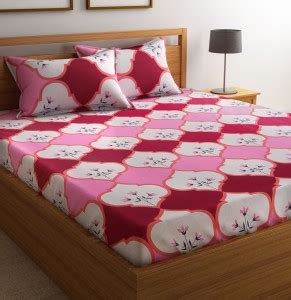 Flipkart SmartBuy 104 TC Cotton Double Abstract Flat Bedsheet - Buy ...