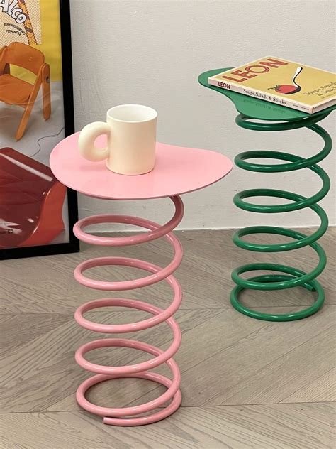Spring Shaped Side Table - Pink | Funky living rooms, Funky home decor ...