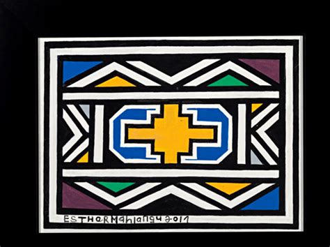 Esther Mahlangu - Ndebele Abstract For Sale at 1stDibs | esther mahlangu art for sale, esther ...