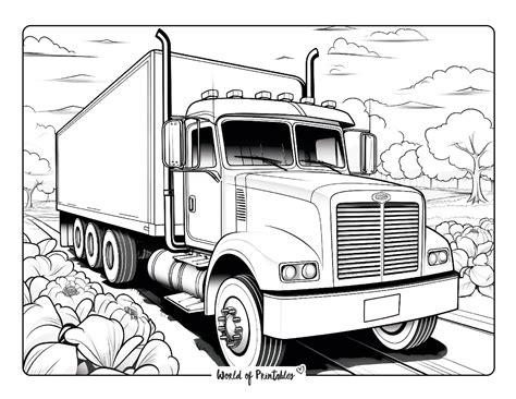 Lorry Colouring Pages