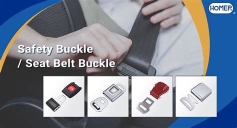 Small Regular Large Sizes Seat Belt Buckle Stainless Aluminum Carbon Steel Adjustable Safety ...