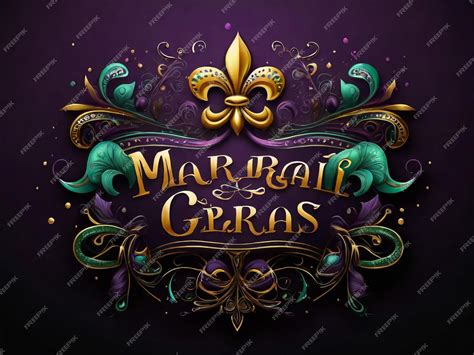 Premium Photo | Vector lettering for Mardi Gras carnival filigree ...