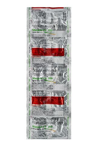 Macpod Cv 200 Tab 10 - Uses, Side Effects, Dosage, Price | Truemeds