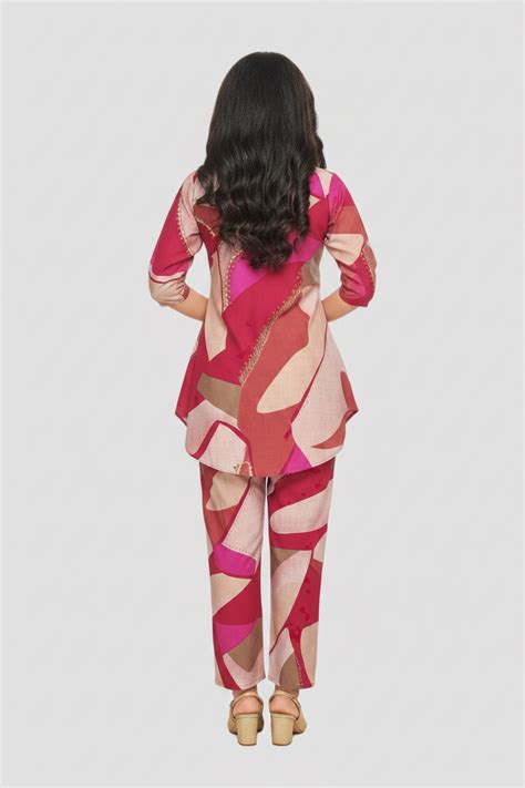 Kids Co-ord Set Rani Chinon | Kids Ethnic Wear | Rangoli Sarees