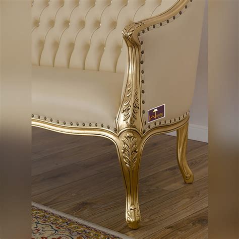 Buy Handicraft Wooden Chaise Lounge Living Room Couch Sofa (3 Seater ...