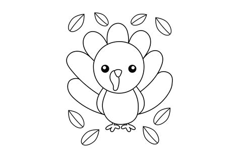 Cute Turkey Coloring Pages