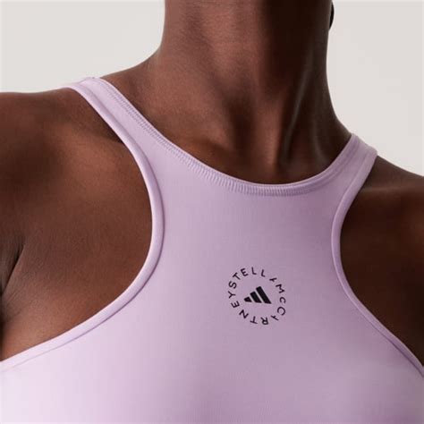 adidas by Stella McCartney TruePace Running Crop Top - Purple | Free ...