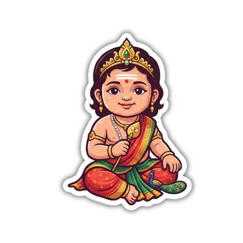 Baby Lord Murugan sticker – Sticky Vibez