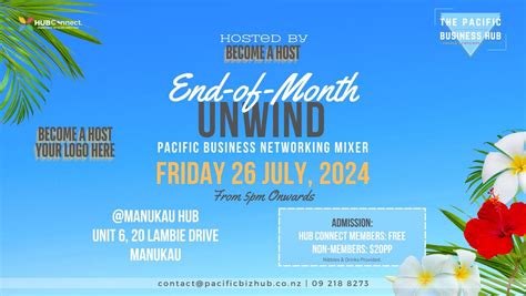 "JULY End-of-Month UNWIND Pacific Business Networking Mixer!", Unit 6/ ...
