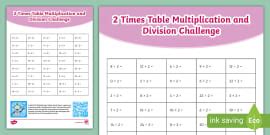 👉 3 Times Table Multiplication and Division Challenge Activity
