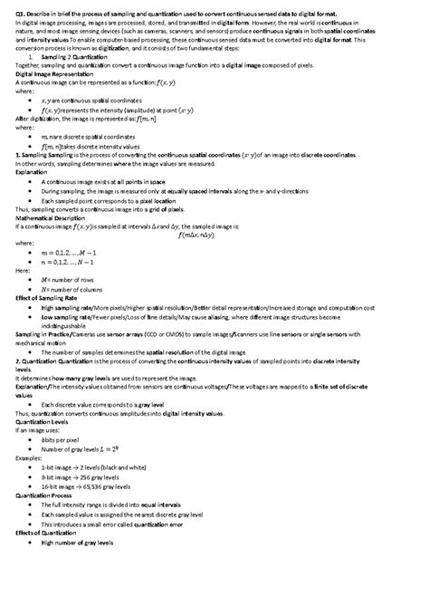 Image Processing: Sampling, Quantization, and Filtering Techniques ...
