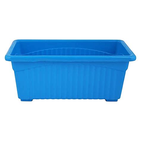 Nature Teck Blue Rectangular Plastic Pots for Plants, Window Display ...