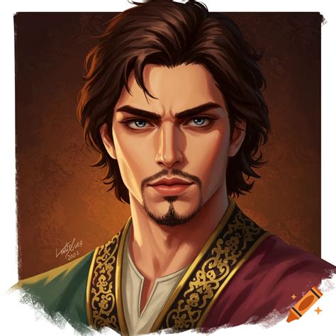 Portrait of a man resembling Snape and Adam Driver in wizard robes on Craiyon