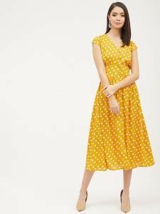 HARPA Women A-line Yellow Dress - Buy HARPA Women A-line Yellow Dress ...