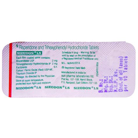 Sizodon LS Tablet | Uses, Side Effects, Price | Apollo Pharmacy