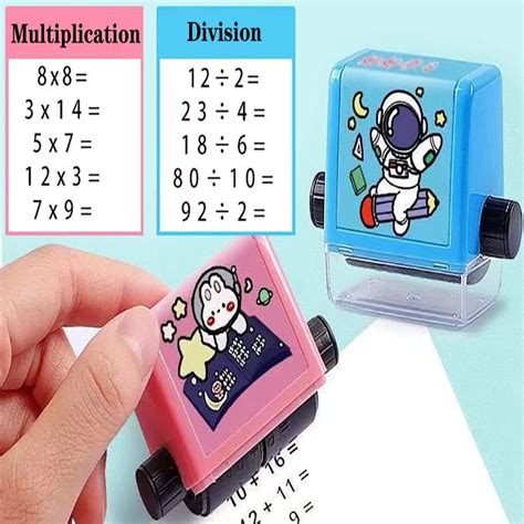 MUREN® Math Roller Stamp for Kids Early Education- Digital Reusable ...