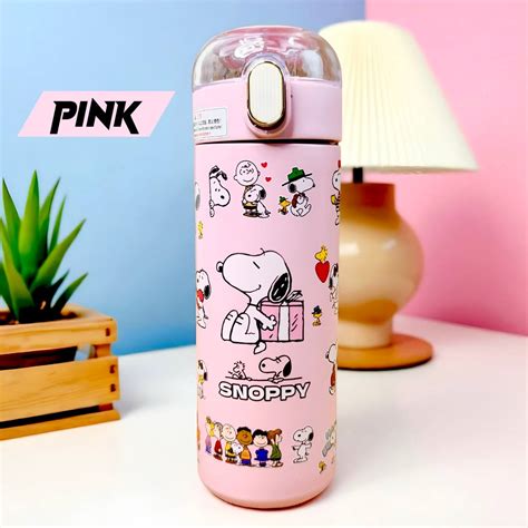 Kids Snoopy Print Water Sipper Stainless Steel – KidKitIndia