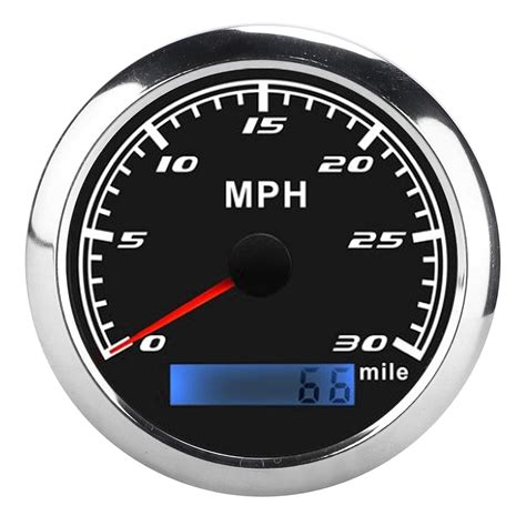 GPS Speedometer, 0?999999 Mile IP67 Waterproof Stepper Motor 30MPH Red ...