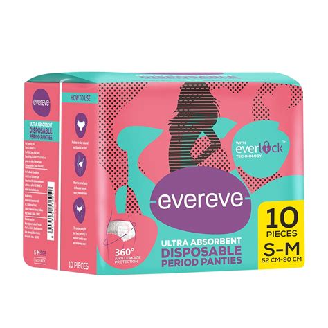 Buy EverEve Ultra Absorbent, Heavy Flow Disposable Period Panties for ...
