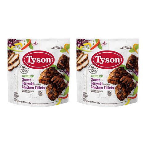 Tyson Grilled Sweet Teriyaki Flavored Chicken Fillets Fully Cooked Pack ...