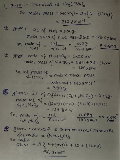 [Solved] 1, What is the molar mass of Ca3(PO4)2? * 2, How many moles ...