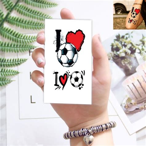 Temporary Tattoowala I love Football Tattoo Temporary Tattoo Stickers ...