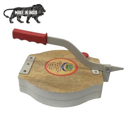 Buy RAHU Manual Heavy Round Wooden Board Papad-Puri Press Maker Plywood ...