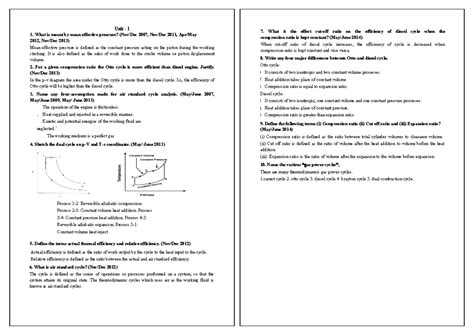 Thermal Engineering - Unit - 1 What is meant by mean effective pressure ...