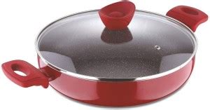 BERGNER Bellini Plus Press 2.4 Liters Red Deep Fry Pan 24 cm diameter ...