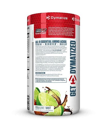 Dymatize All 9 Amino 30 Servings Cola Lime Twist - India's Leading ...
