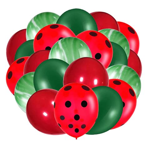Buy 24PCS Red Watermelon Latex Balloons –12 Inch Watermelon Birthday ...