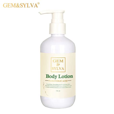 Buy Gem & Sylva Glycolic Acid AHA & BHA Anti-Acne Ageless Body Lotion ...