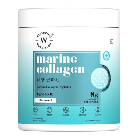 Wellbeing Nutrition Pure Korean Marine Collagen Supplements For Women ...