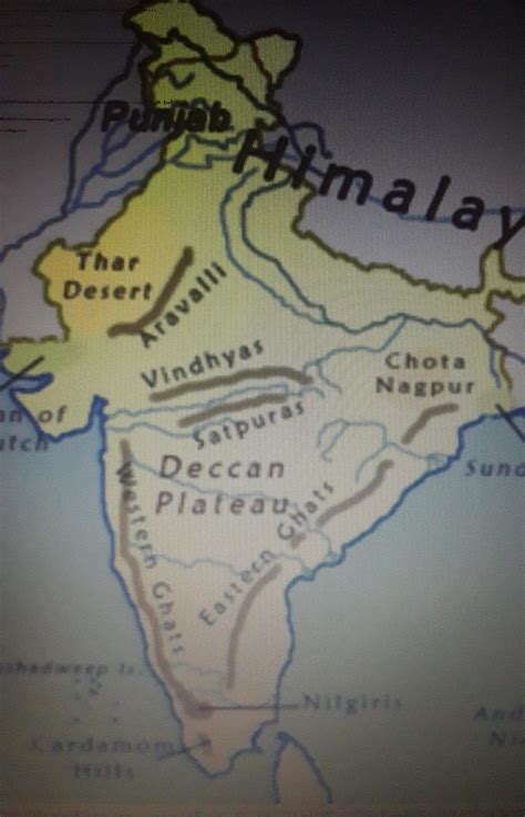 major plateaus of India physical map - Brainly.in