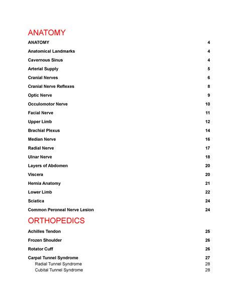Anatomy Ortho Rheumat - ANATOMY ANATOMY Anatomical Landmarks Cavernous ...