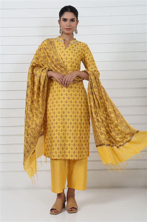 Buy Red Abstract Printed Beads Jacquard Straight Kurta, Palazzo And ...