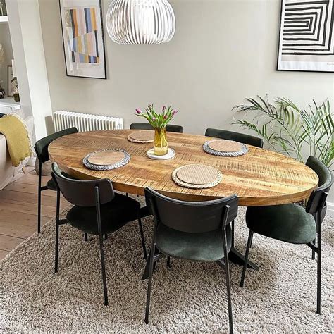 Sara Oval Solid Mango Wood Dining Table Walnut (2 Sizes) – COKU Limited