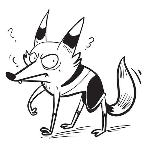 Mascotte élégante dessinée à la main dessin d'un personnage de dessin ...