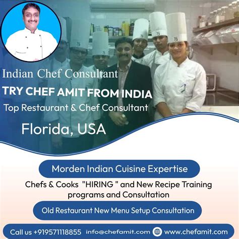 Florida Chef amit Indian food consultant America